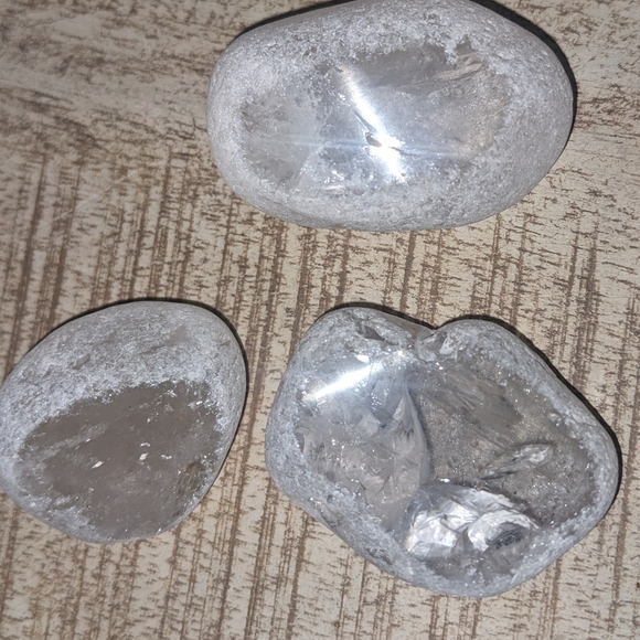 Seer Stones / Emma Eggs: 11 River Polished Amethyst, Smokey, Rose & Clear Quartz - Picture 10 of 12